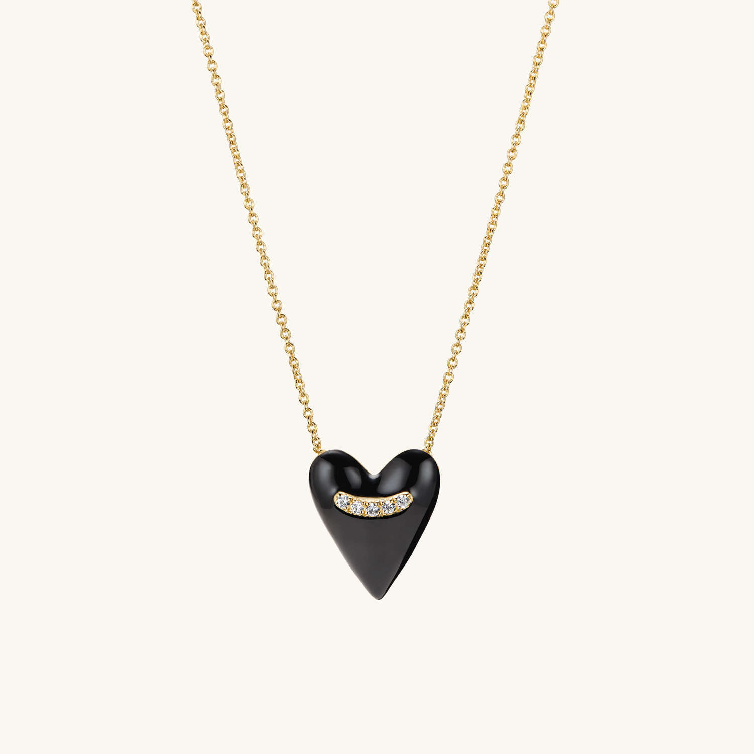 Heart Enamel Pendant Necklace | Mejuri (Global)