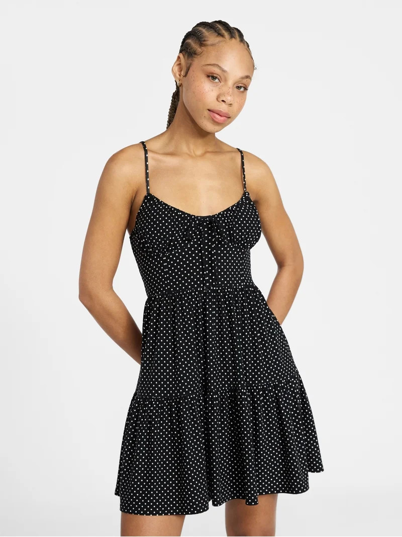 No Boundaries Tiered Mini Dress, Women's & Women's Plus XXS-4X | Walmart (US)