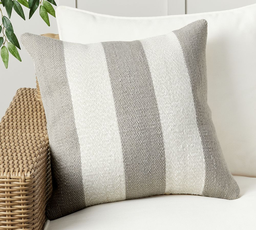 Classic Striped Handwoven Outdoor Pillow | Pottery Barn (US)