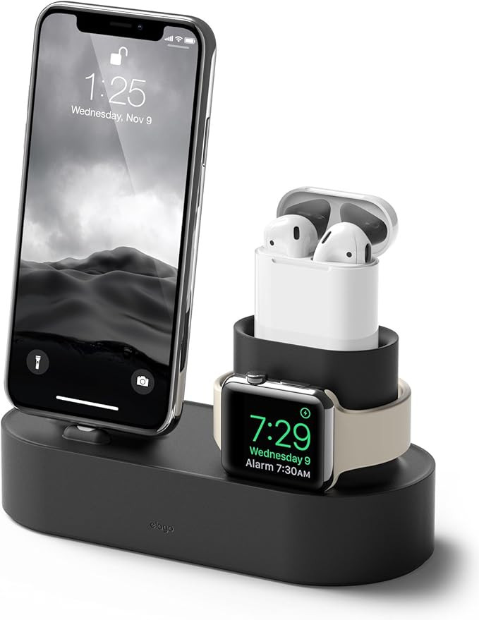 elago 3 in 1 Apple Charging Station Compatible with Apple Watch Series 7/6/SE/5/4/3/2/1, Apple Ai... | Amazon (US)