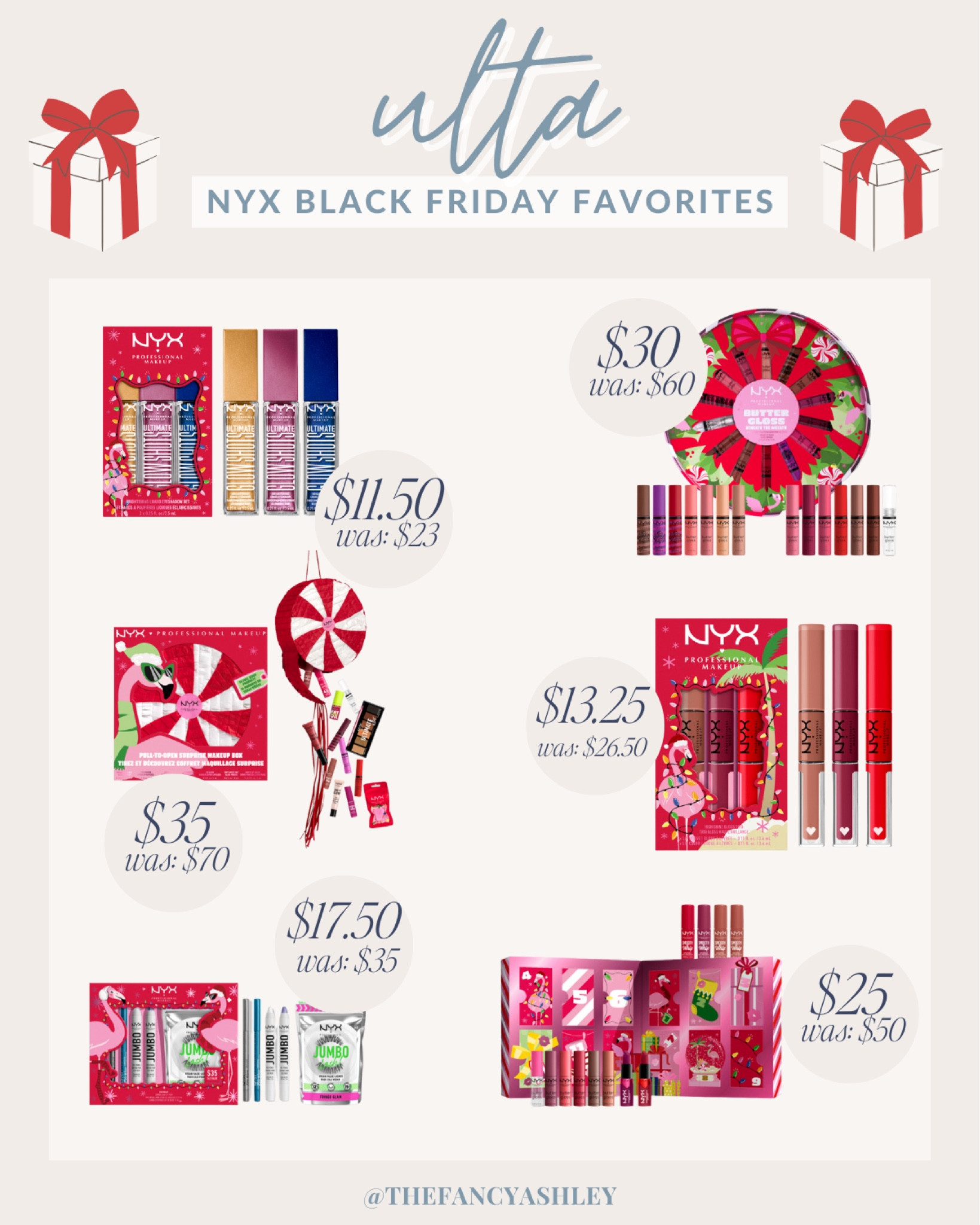 Ulta NYX Black Friday faves. A great gift idea too!

#LTKCyberWeek #LTKHoliday #LTKGiftGuide