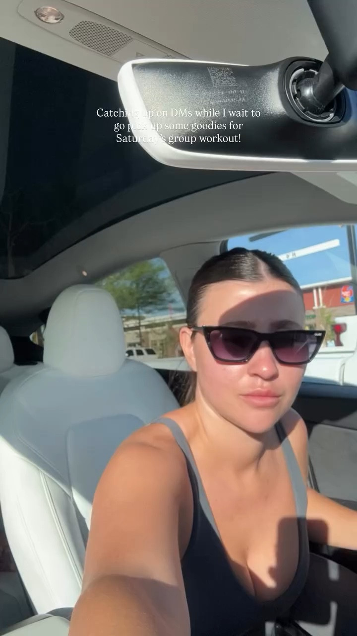 Catching up on DMs while I wait to go pick up some goodies for Saturday’s group workout!