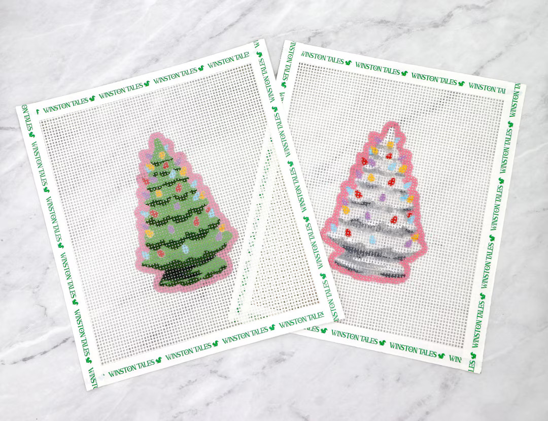 Grandma's Christmas Tree Needlepoint Canvas | 13 Mesh Christmas Hand Painted Needlepoint Ornament | Etsy (US)