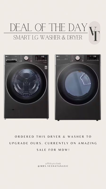 ordered this dryer & washer to upgrade ours. Currently on amazing sale for mdw!

Memorial Day sale, dryer and washer, LG washer, LG dryer, 

#LTKSaleAlert #LTKHome