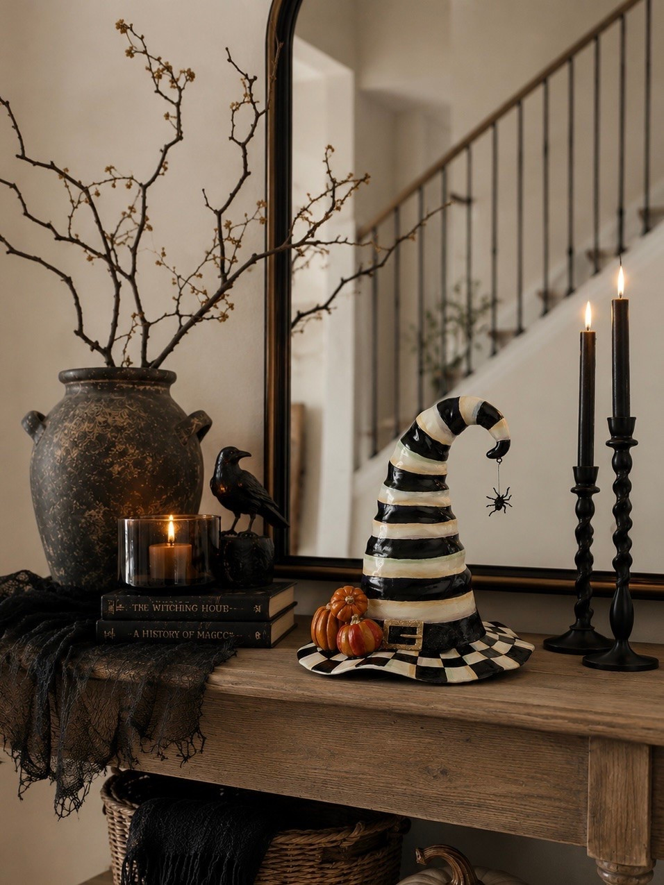 Mackenzie-Childs Witch’s Hat Figurine

The cutest little statement piece for Halloween! This resin witch’s hat brings that signature Mackenzie-Childs charm with bold black-and-white stripes, whimsical checks, tiny pumpkins, and the sweetest dangling spider detail. At 13” tall, it’s perfect for styling a console, mantel, entryway, or Halloween vignette.

Follow @farmtotablecreations on Instagram for more home finds and styling inspiration.

#MackenzieChilds #HalloweenDecor #HalloweenHome #FallDecor #HalloweenStyling #SeasonalDecor #WitchDecor #HalloweenFinds

#LTKSeasonal #LTKHome #LTKSaleAlert