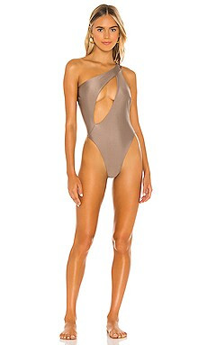 Marcia B Maxwell Serenity One Piece in Taupe from Revolve.com | Revolve Clothing (Global)
