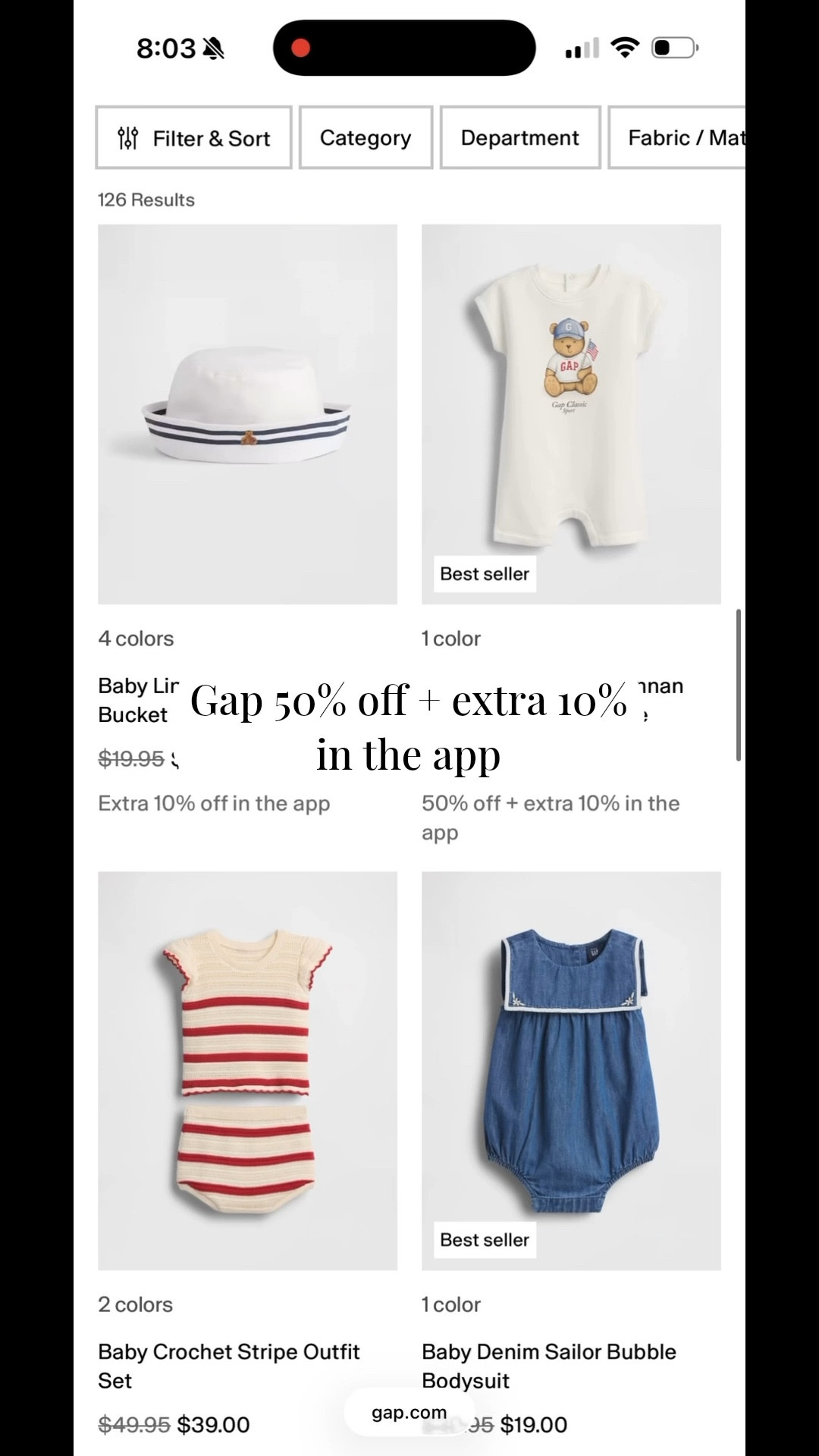 Gap 50% off + 10% off in the app 🧸

#LTKKids #LTKBaby #LTKSaleAlert