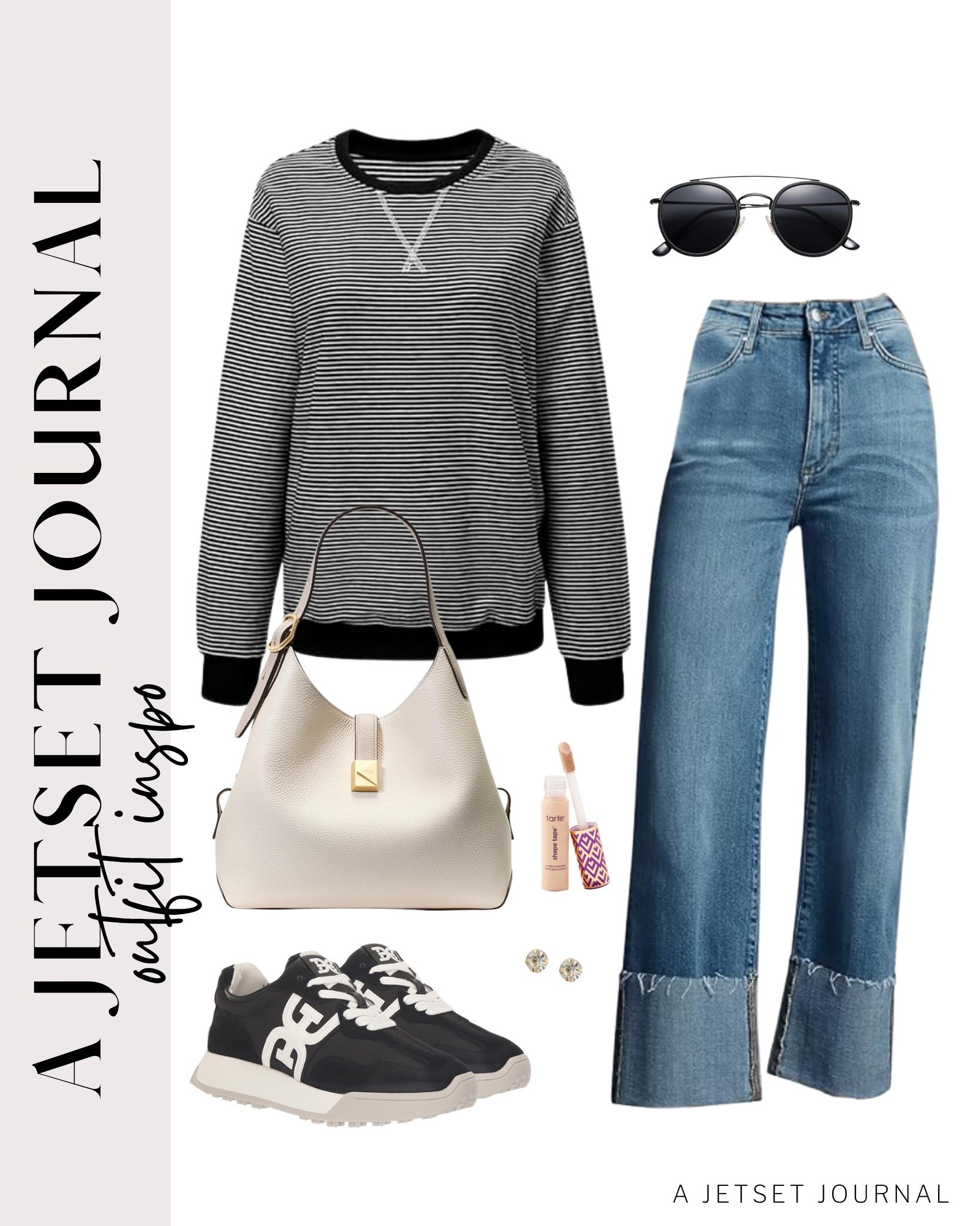 Styling my new striped crewneck pullover for the season. Such an easy go to piece.
faux leather jacket, square sunglasses, wide leg high waisted jeans,  trendy look, viral products, casual outfit idea, how to style, ways to style, amazon fashion, affordable style, shoe inspo, winter to spring outfit, winter to spring style, transitional style

#LTKSeasonal #LTKootd #LTKU