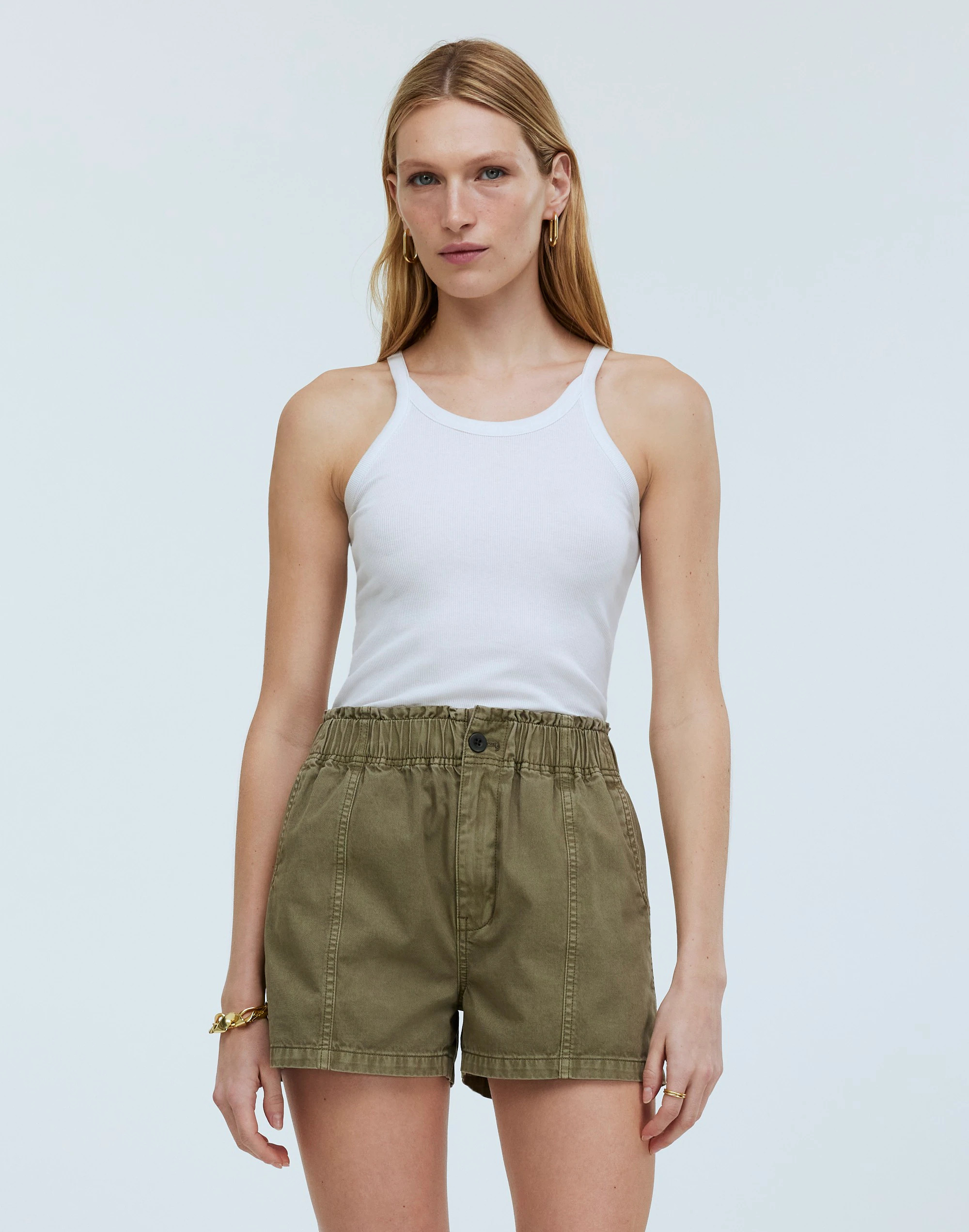 Pull-On Paperbag Shorts: Garment-Dyed Edition | Madewell