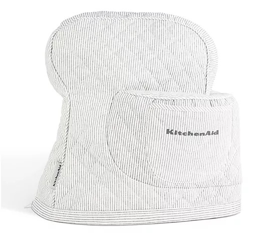 KitchenAid Fitted Tilt-Head Ticking Stripe Mixer Cover - QVC.com | QVC