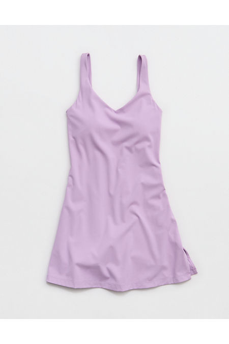 OFFLINE By Aerie Real Me Low Key Mini Dress Women's Lively Lilac L | Aerie