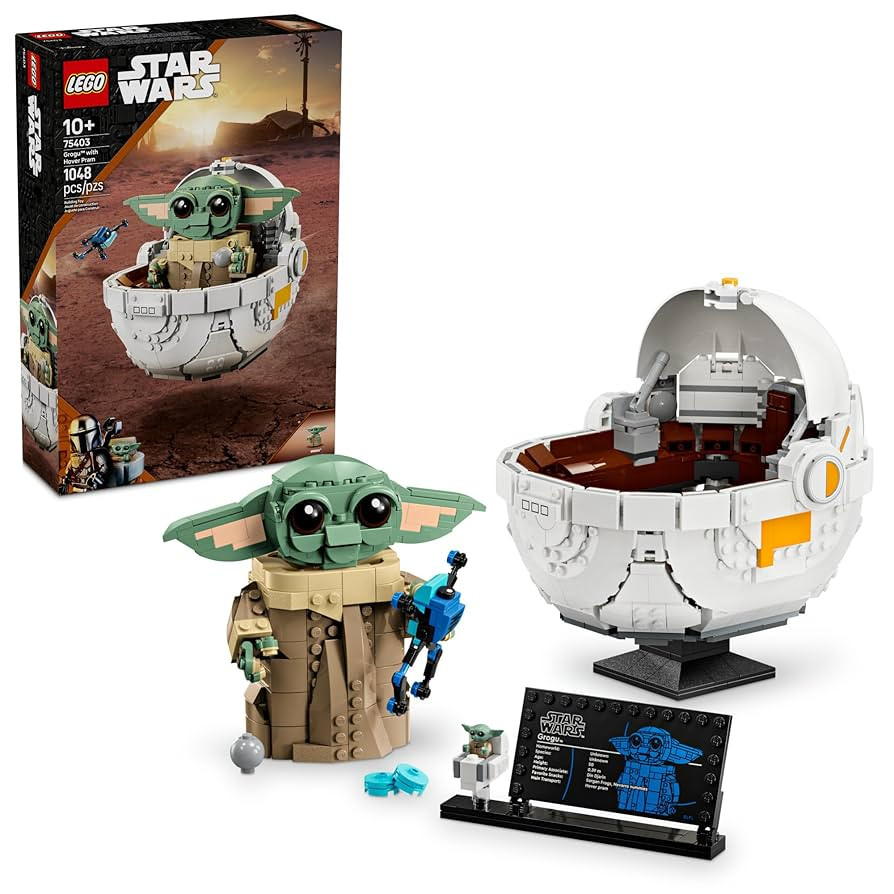 LEGO Star Wars: The Mandalorian Grogu with Hover Pram Building Toy Set - Star Wars Toy for Kids, ... | Amazon (US)