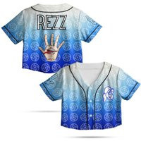 Rezz J.k Crop Jersey | Cream/Blue Ombre | Etsy (US)