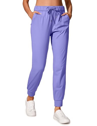 CRZ YOGA 4-Way Stretch Joggers for Women, 28" Golf Casual Travel Workout Pants, Lounge Athletic Sweatpants with Pockets Dark Lavender Purple Medium | Amazon (US)