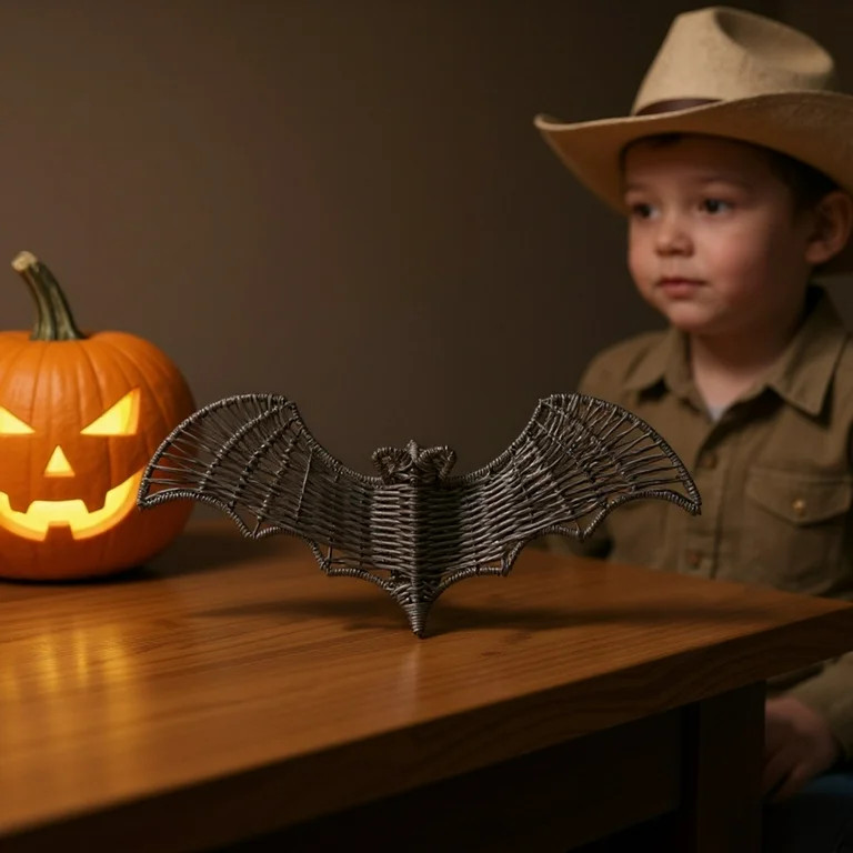 2Pack Halloween Rattan Bat Decorations Black Woven Bats for Hanging in The Tree, Porch, Yard, Law... | Walmart (US)
