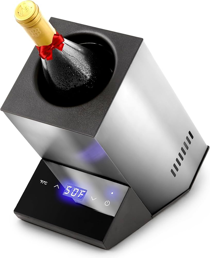 Modern Innovations Electric Wine Chiller, Single Bottle Wine Cooler in Stainless Steel, 750ml Win... | Amazon (US)