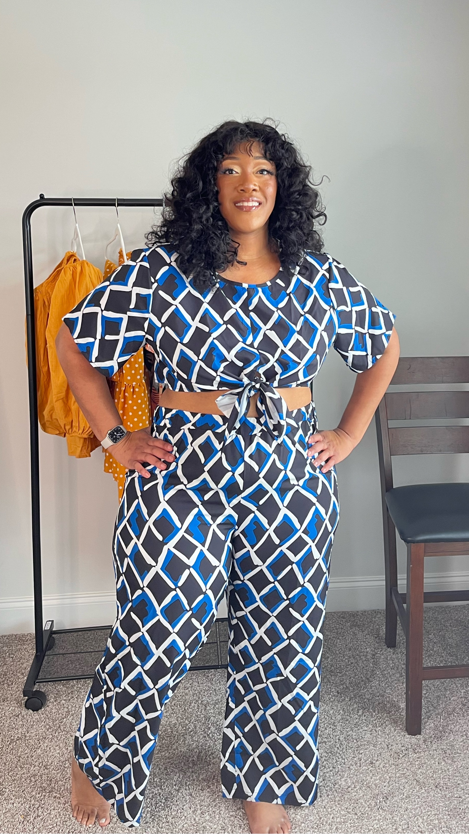 I love this Geo print two piece! 

#LTKcurves #LTKFind #LTKunder50