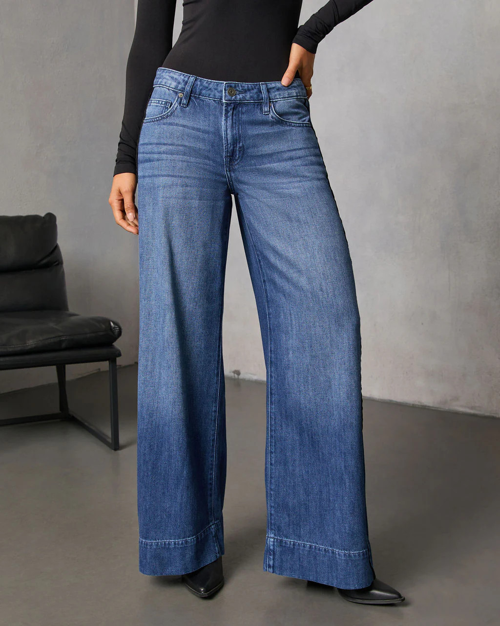 Senisa Rigid Wide Leg Jeans | VICI