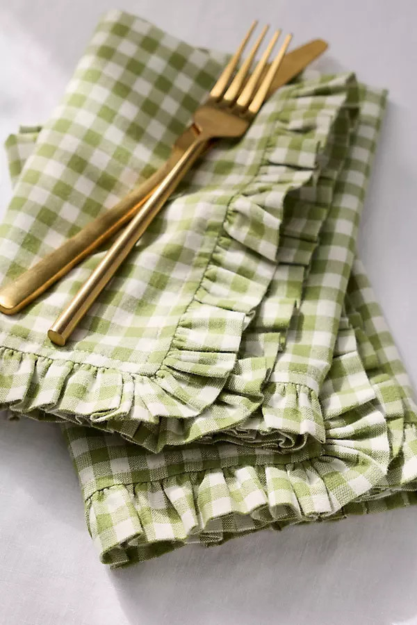 Brynn Gingham Napkins, Set of 2 | Anthropologie (US)
