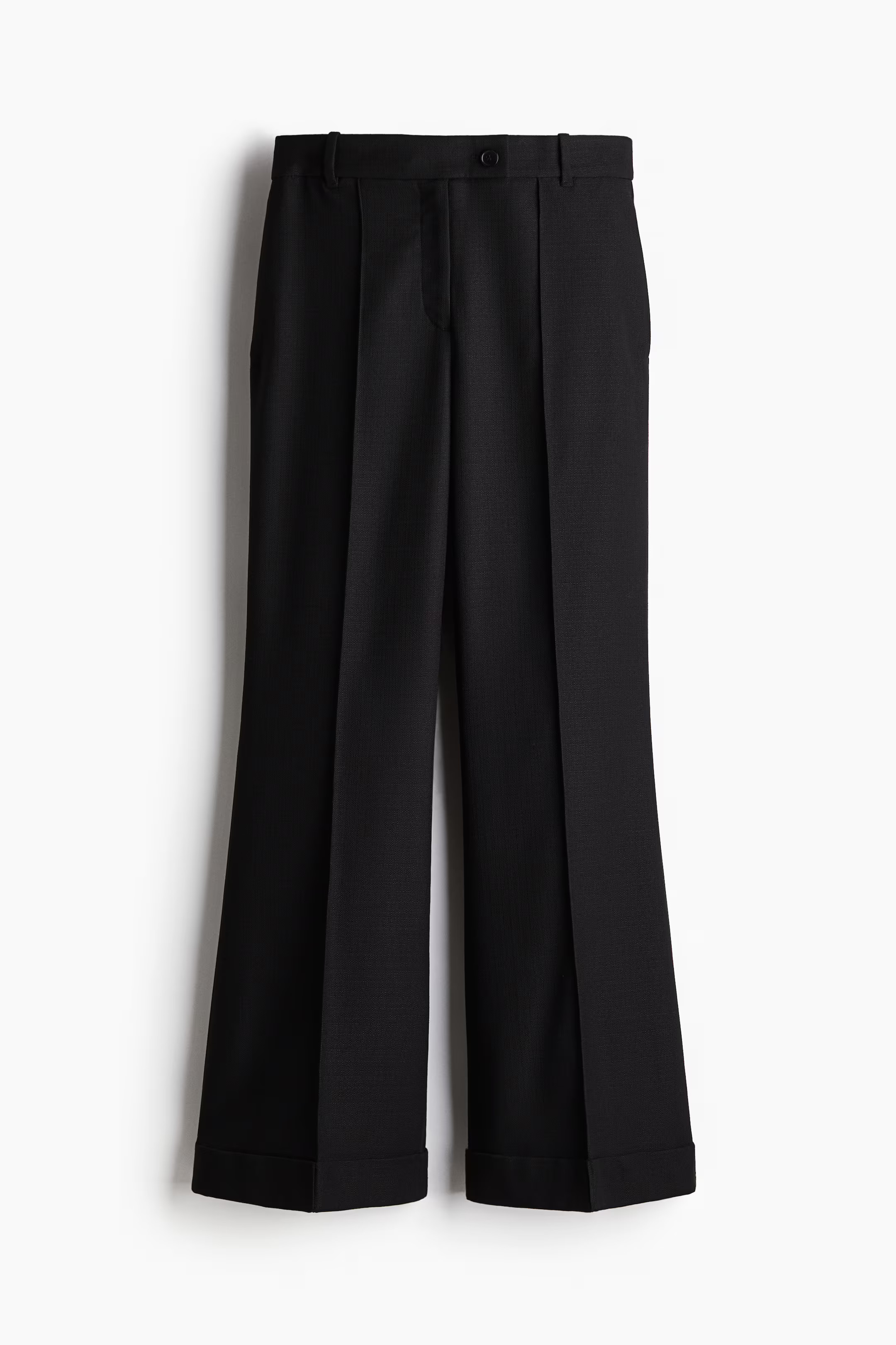 Flared crease-leg trousers | H&M (UK, MY, IN, SG, PH, TW, HK)