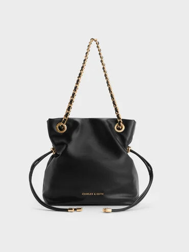 Black Arya Braided-Chain Crossbody Bag | CHARLES & KEITH | Charles & Keith US