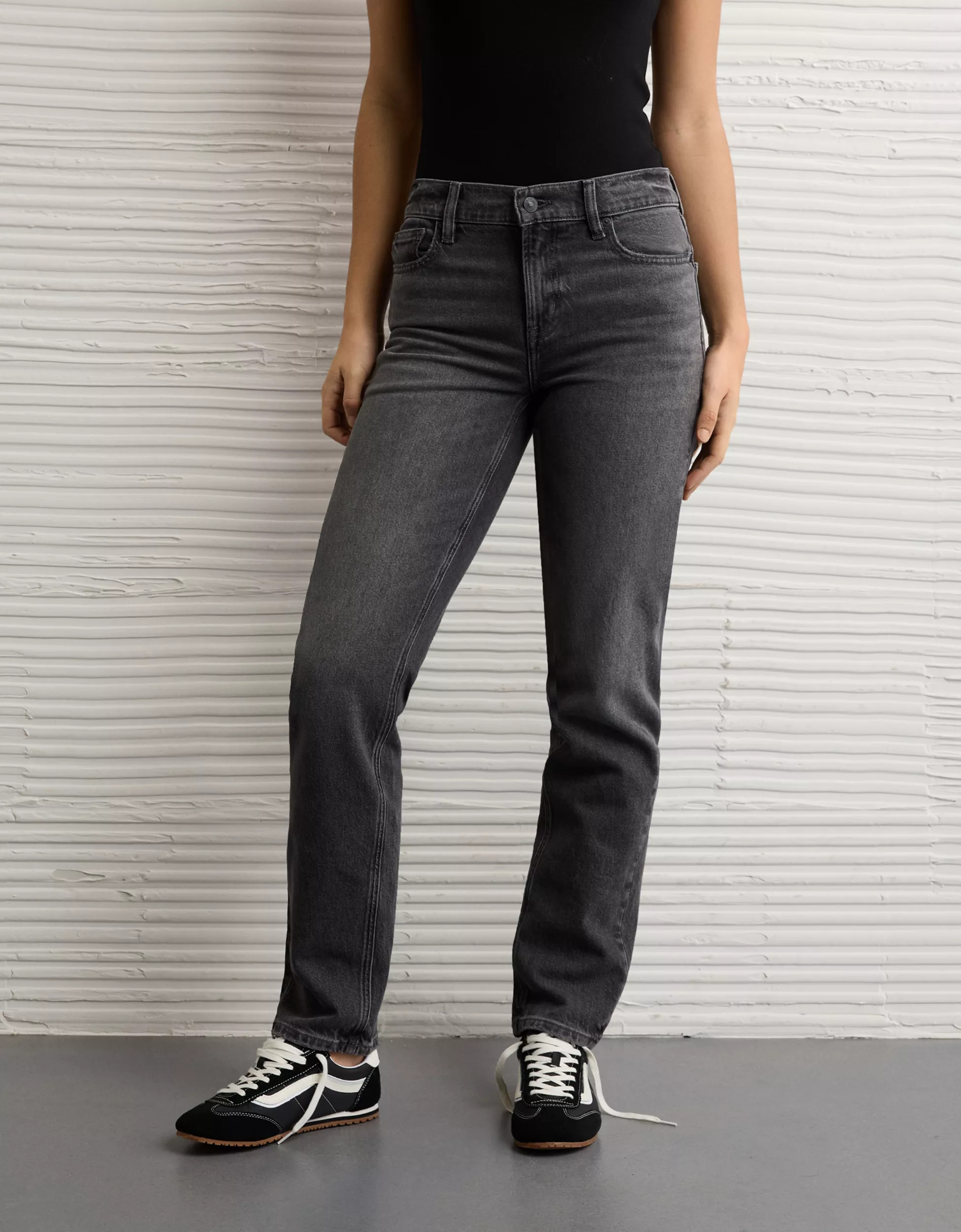 AE Stretch High-Waisted Straight Jean | American Eagle Outfitters (US & CA)