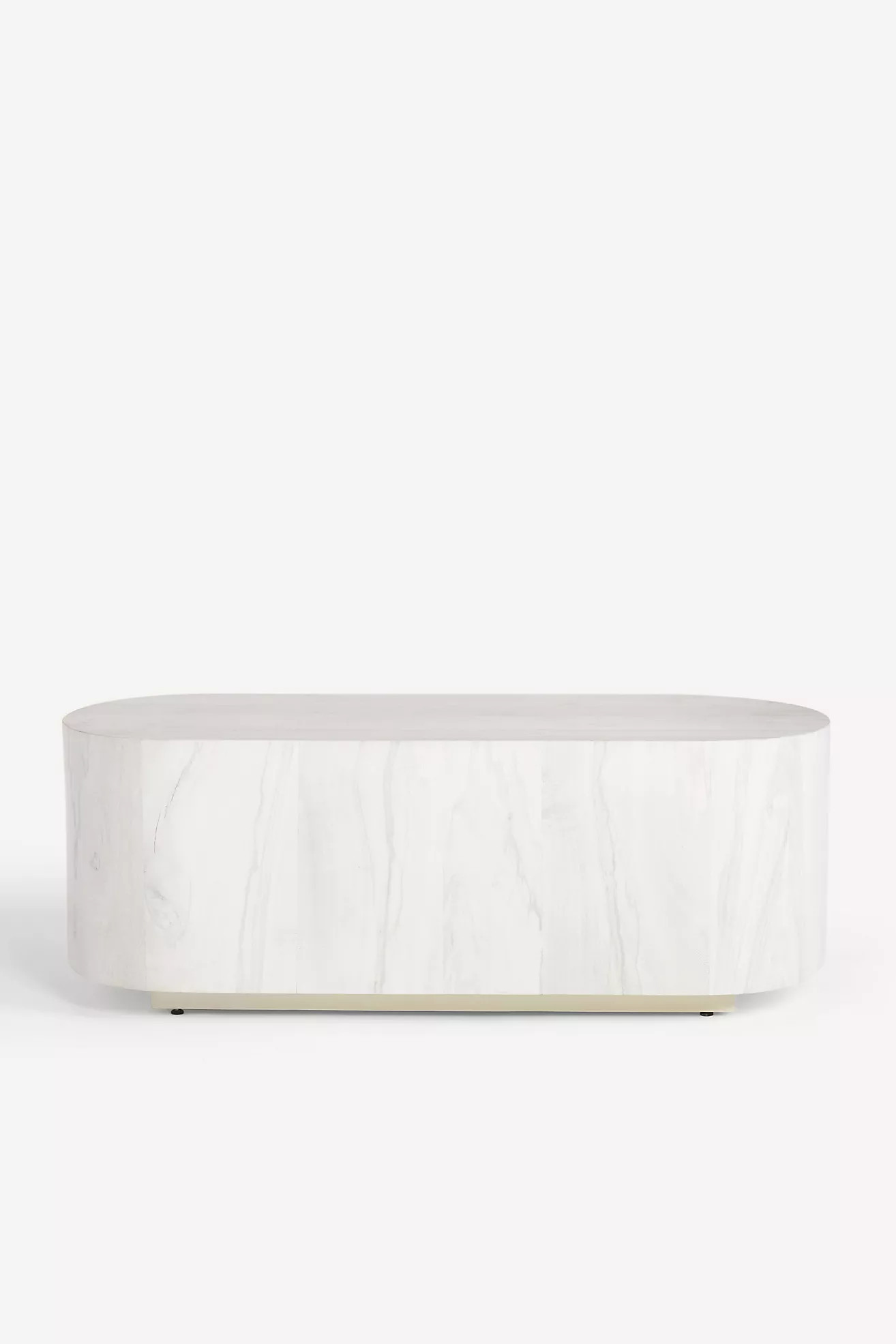 Swirled Drum Reclaimed Oval Coffee Table | Anthropologie (US)