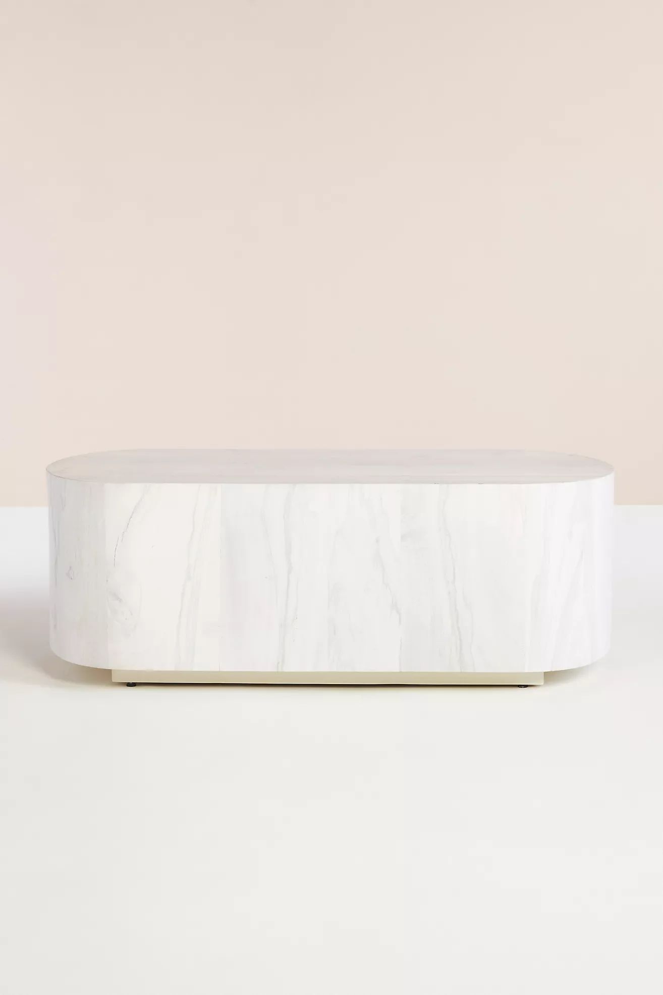 Swirled Drum Reclaimed Oval Coffee Table | Anthropologie (US)