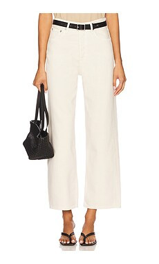 AGOLDE Ren High Rise Wide Leg in Brown Rice from Revolve.com | Revolve Clothing (Global)