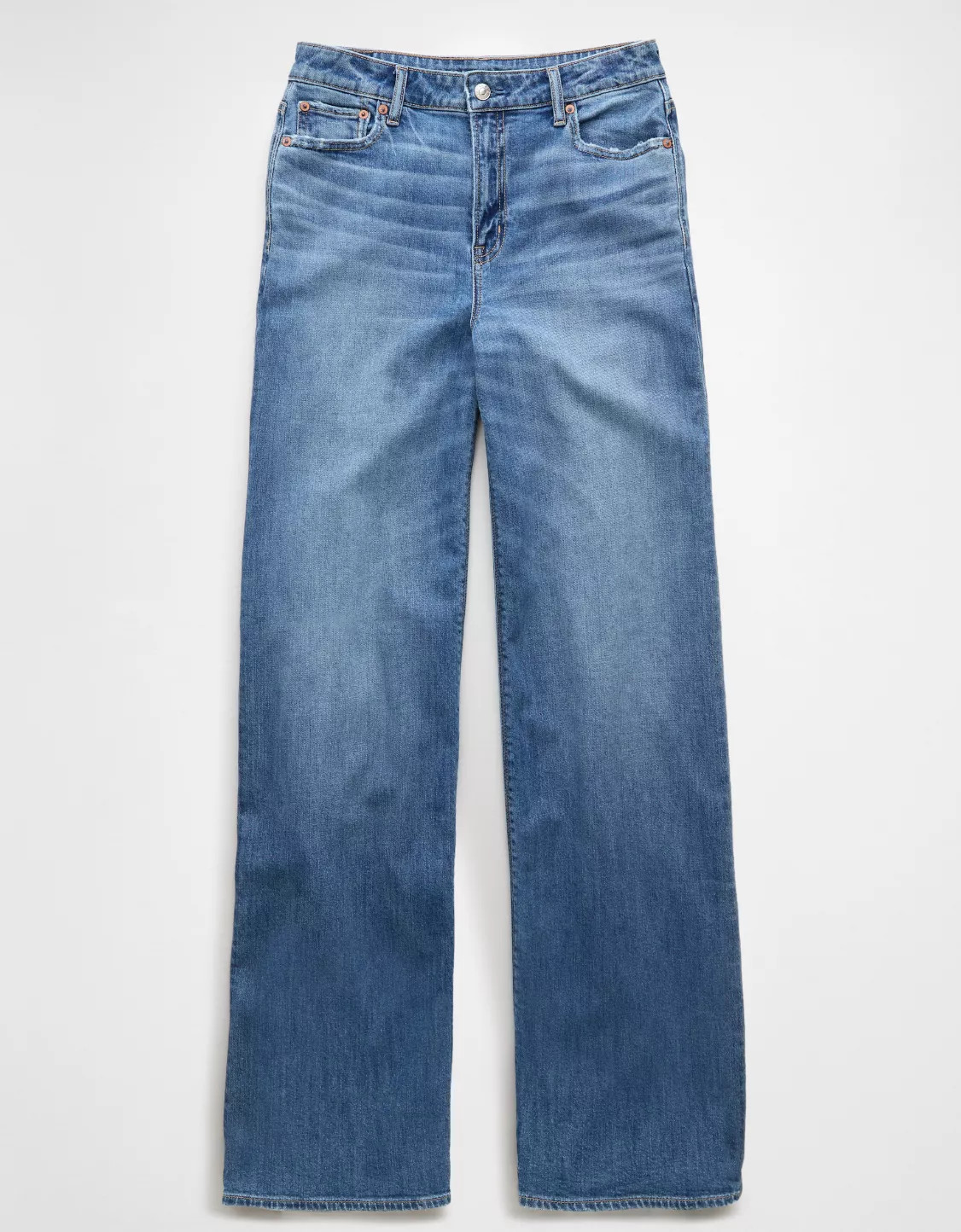 AE Dreamy Drape Stretch Super High-Waisted Baggy Wide-Leg Jean | American Eagle Outfitters (US & CA)