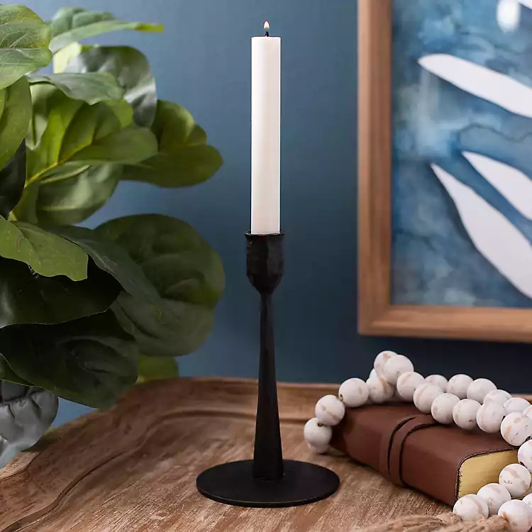 Black Iron Taper Candle Holder, 8 in. | Kirkland's Home
