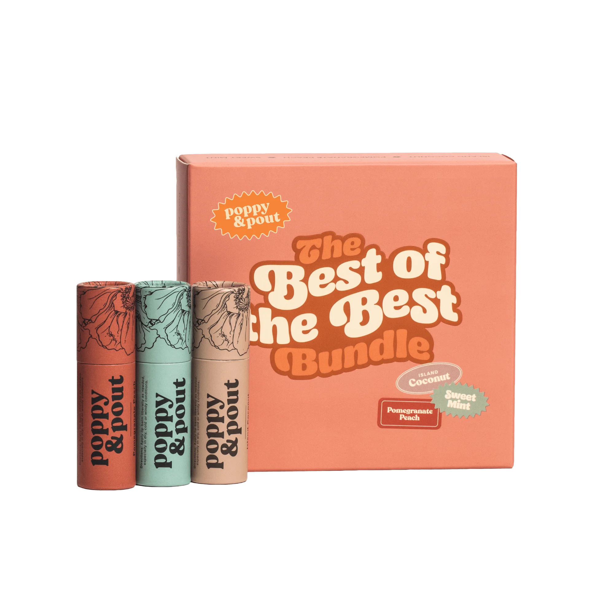 Gift Set, Lip Balm Trio, Best of the Best | Poppy & Pout