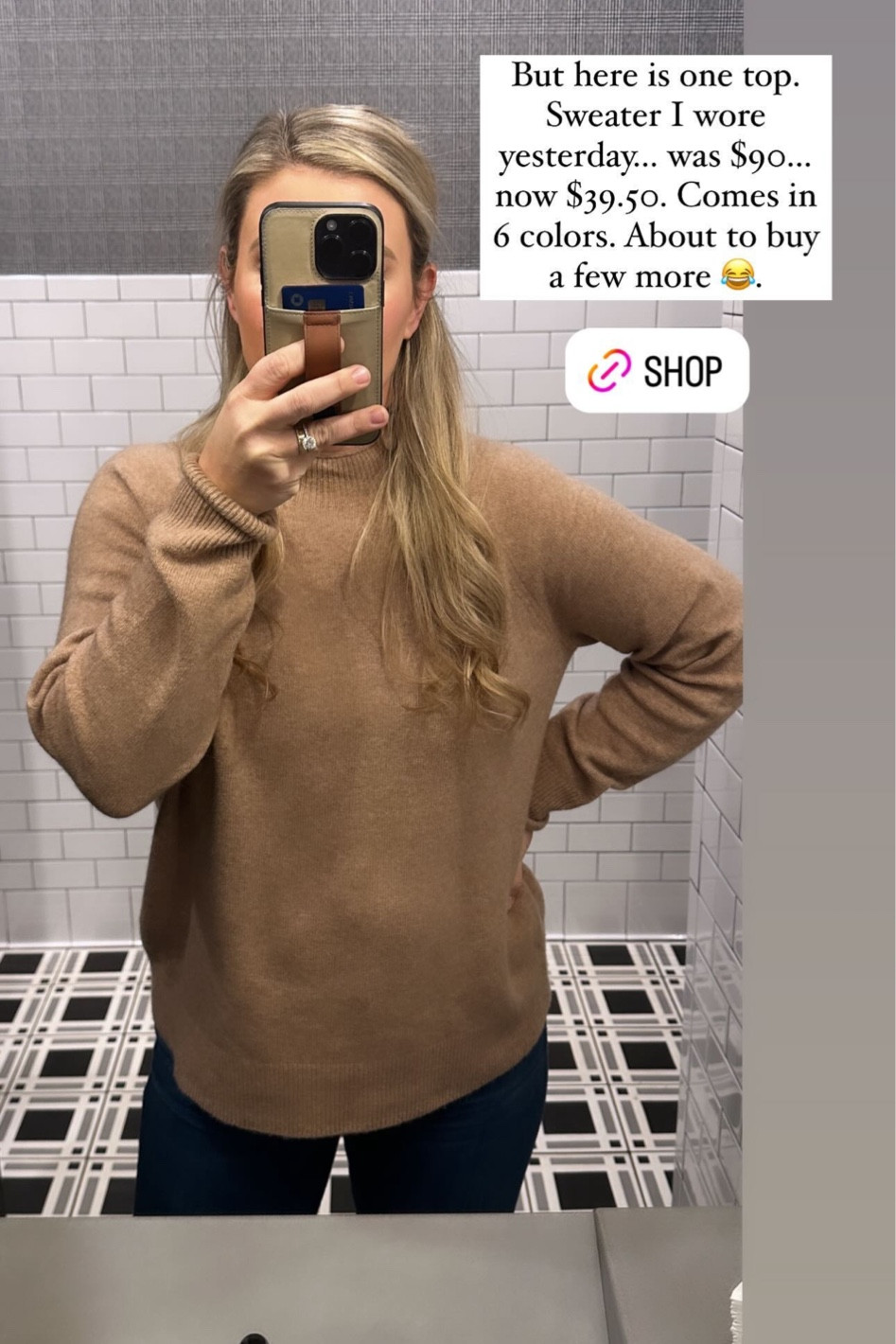 Lightweight camel colored sweater from Jcrew! 

#LTKfindsunder100