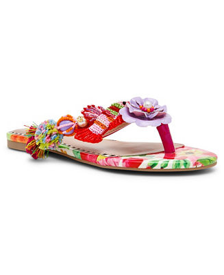 Women's Doloris Floral Thong Flat Sandals | Macy's