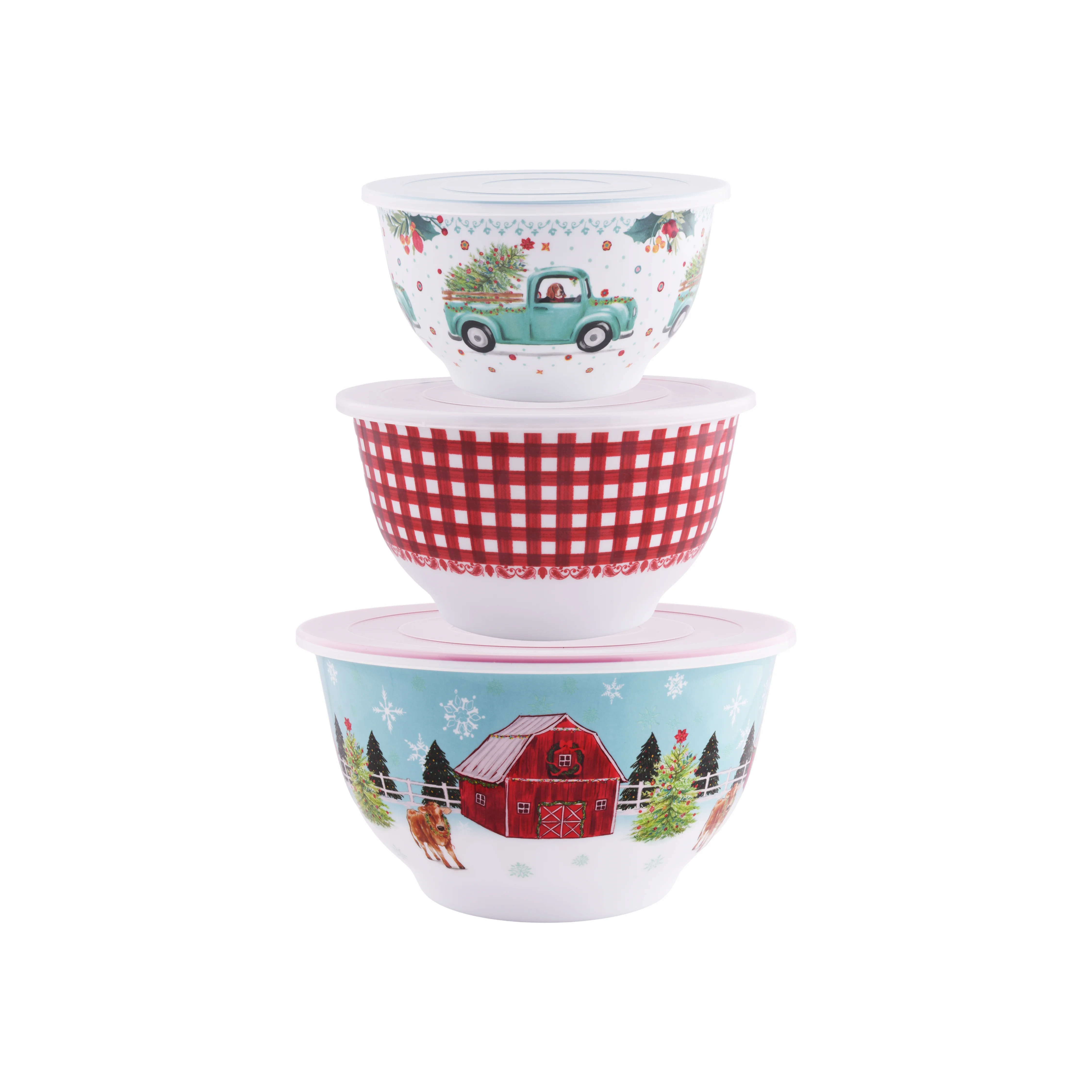 The Pioneer Woman Holiday Barn Serving Bowl Set, 6 Piece Set | Walmart (US)