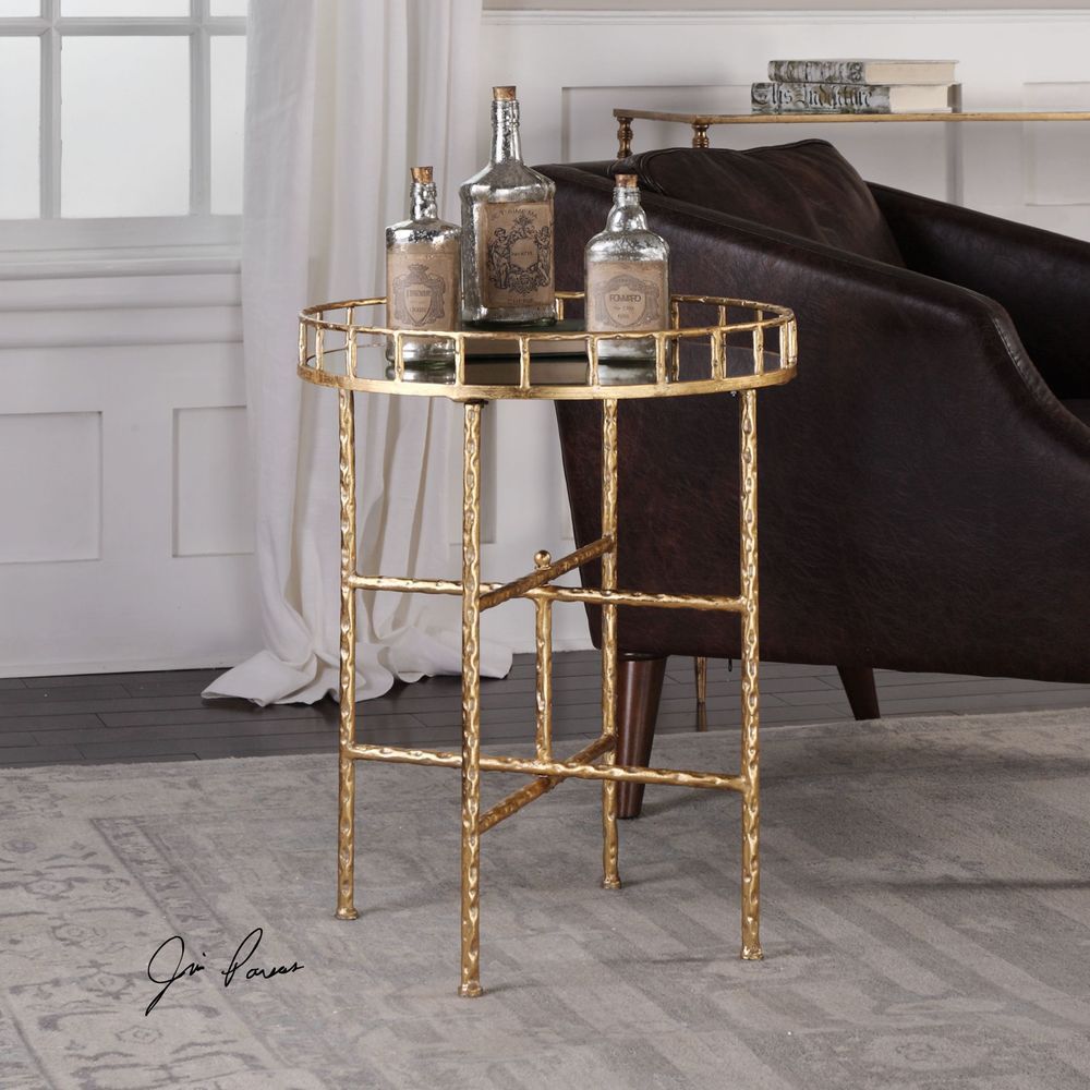 Uttermost Tilly Bright Gold Accent Table (Accent Table) | Bed Bath & Beyond