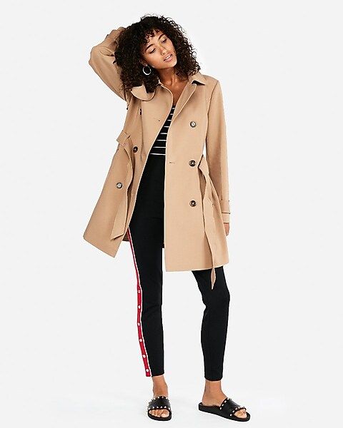 classic double breasted trench coat | Express