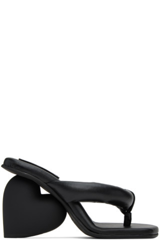 Black Love Heeled Sandals | SSENSE