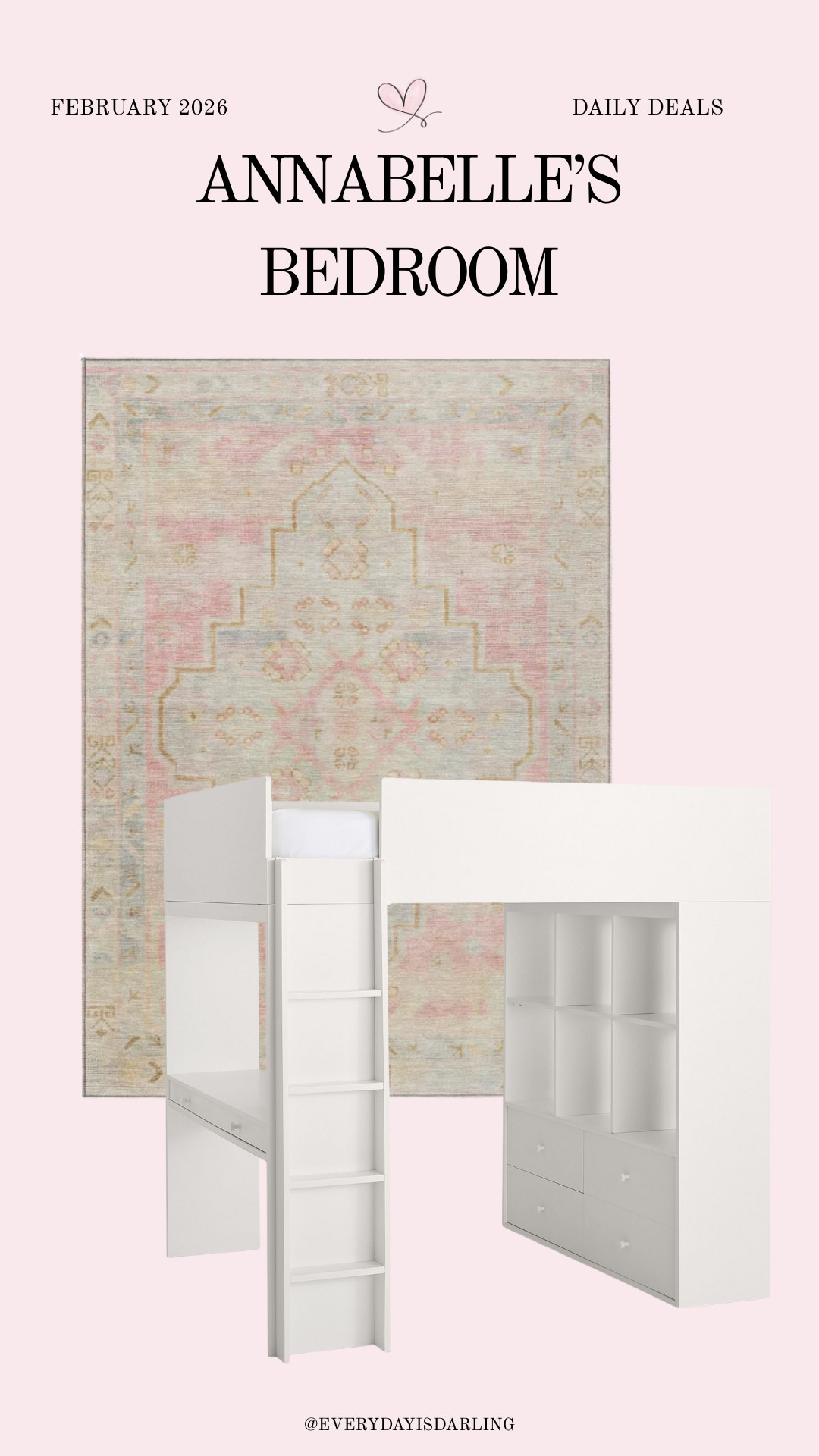 The rug and loft bed we got for Annabelle's room! 

 #LTKHome