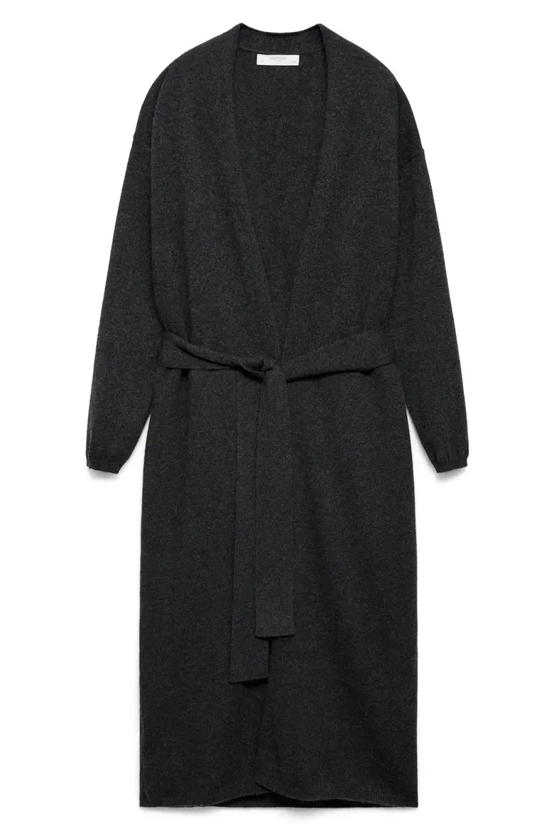 MANGO Cashmere Long Cardigan in Off White at Nordstrom, Size Large | Nordstrom