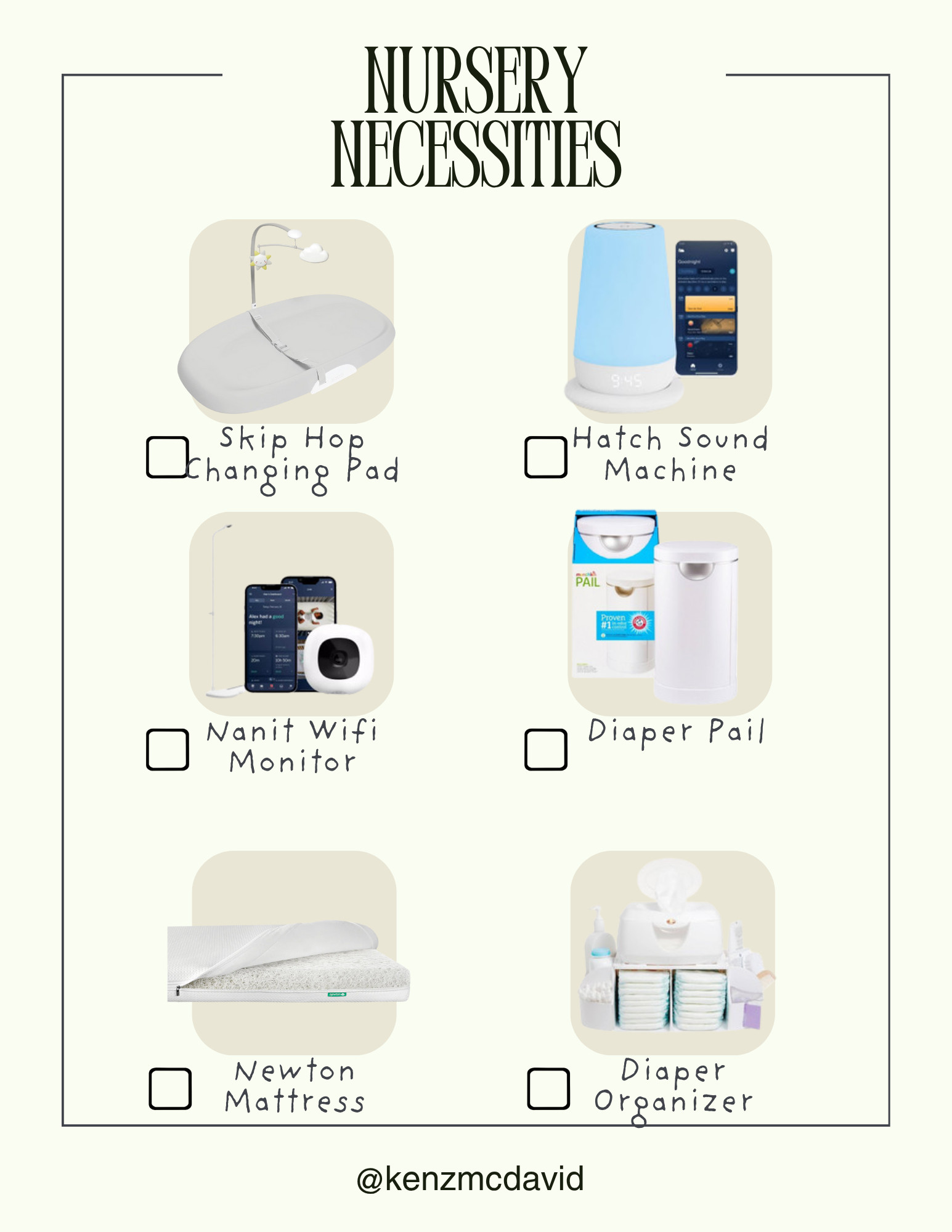 Nursery necessities! 

 