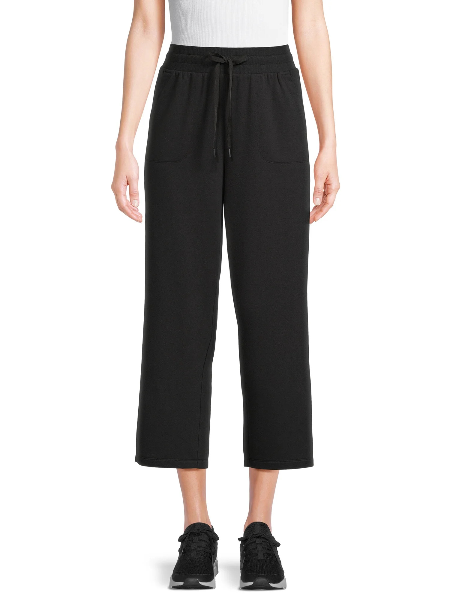 Athletic Works Women's Wide Leg Cropped Pants, Sizes XS-XXXL | Walmart (US)