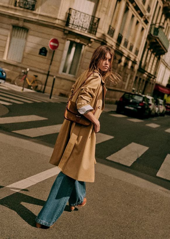 Trenchcoat Scott - Camel - Baumwolle - Sézane | Sezane Paris