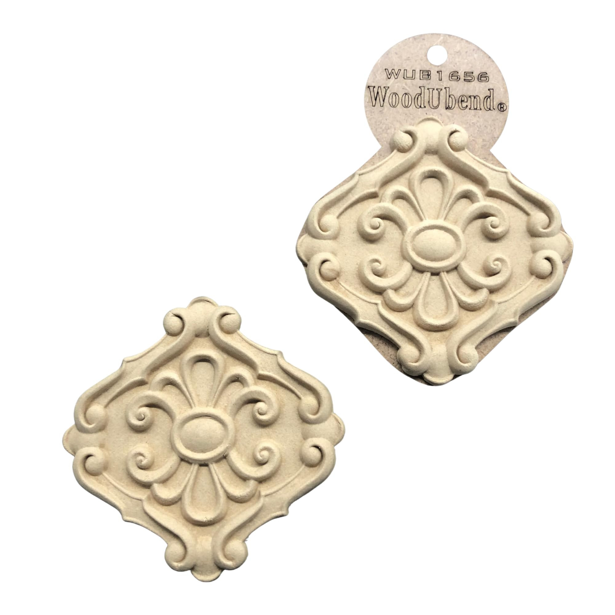 WoodUbend WUB1656 Pack of 2 Centerpieces - Wood Appliques - Heat Bendable & Flexible Onlays 11x11... | Amazon (US)