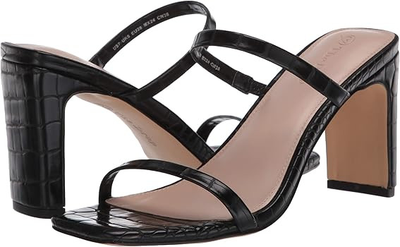 The Drop Women's Avery Square Toe Two Strap High Heeled Sandal | Amazon (US)