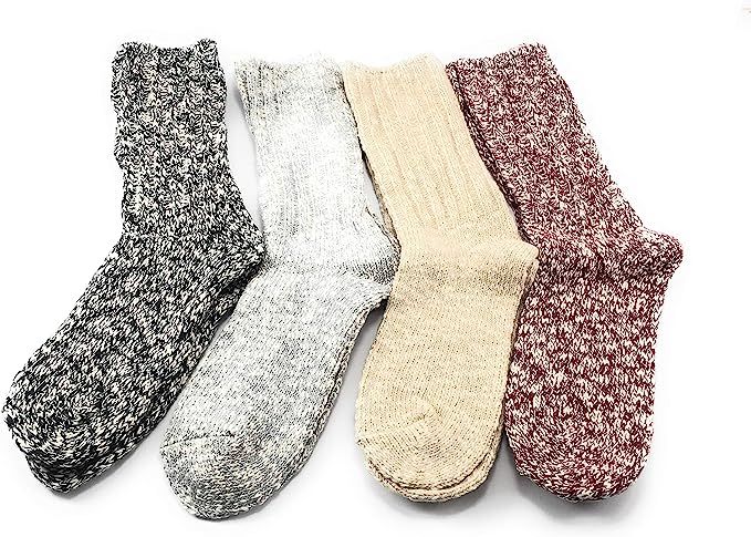 Weatherproof Boot Crew Socks for Womens,Warm,Soft Cotton Blend,Show Size 5-9.5 (4 Pack_ | Amazon (US)