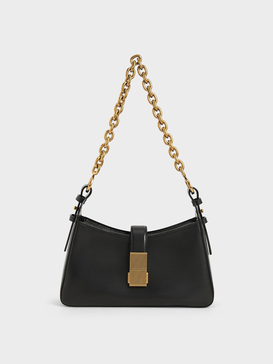 Chain Handle Shoulder Bag
- Black | CHARLES & KEITH (US)