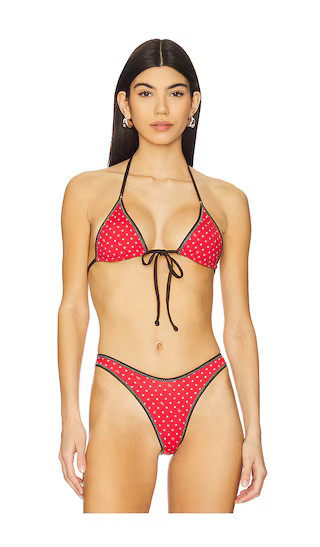 Paradise Bikini Top in Classic Polka Dot Print | Revolve Clothing (Global)