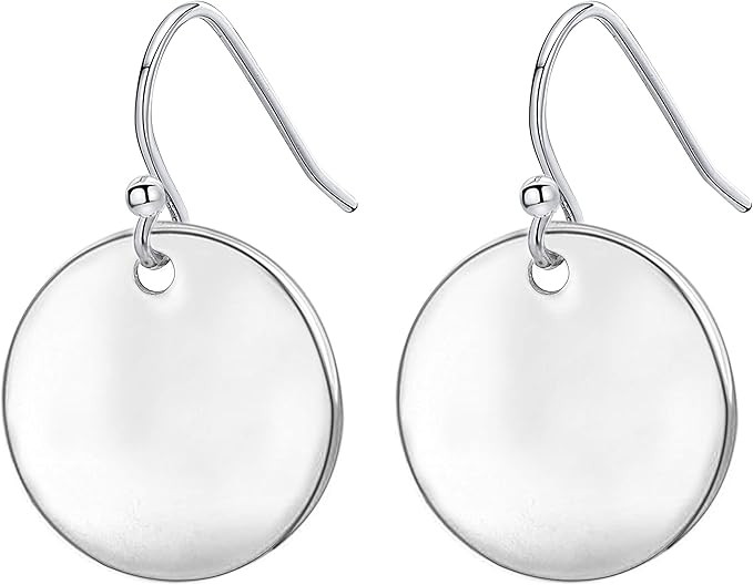 Gold Circle Disc Dangle Drop Earrings for Women Lightweight Small Round Hoop Statement Earrings M... | Amazon (US)