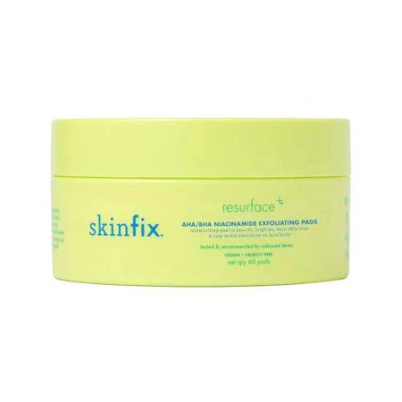 Skinfix Resurface+ AHA/BHA Niacinamide Exfoliating Pads for Face and Targeted Body - 60 Pads | Walmart (US)